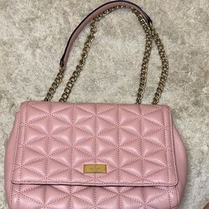 Kate Spade Blush Emelyn Emery Court Quilted Chain Shoulder Bag